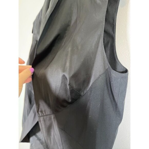 Bebe Top Women S Black Vest Neutral Minimalist Y2K Retro 80s Preppy Trendy Goth - Picture 4 of 9